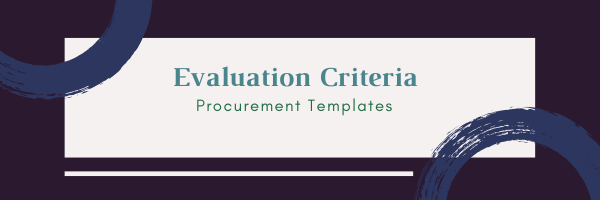 Procurement Evaluation Methods